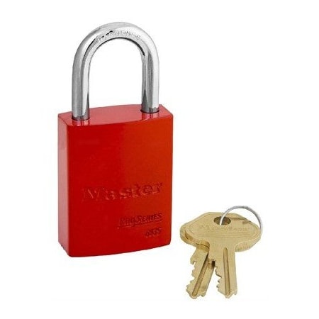 Nmc Aluminum Padlocks, Red, 1 1/16 Shackle C AL1R